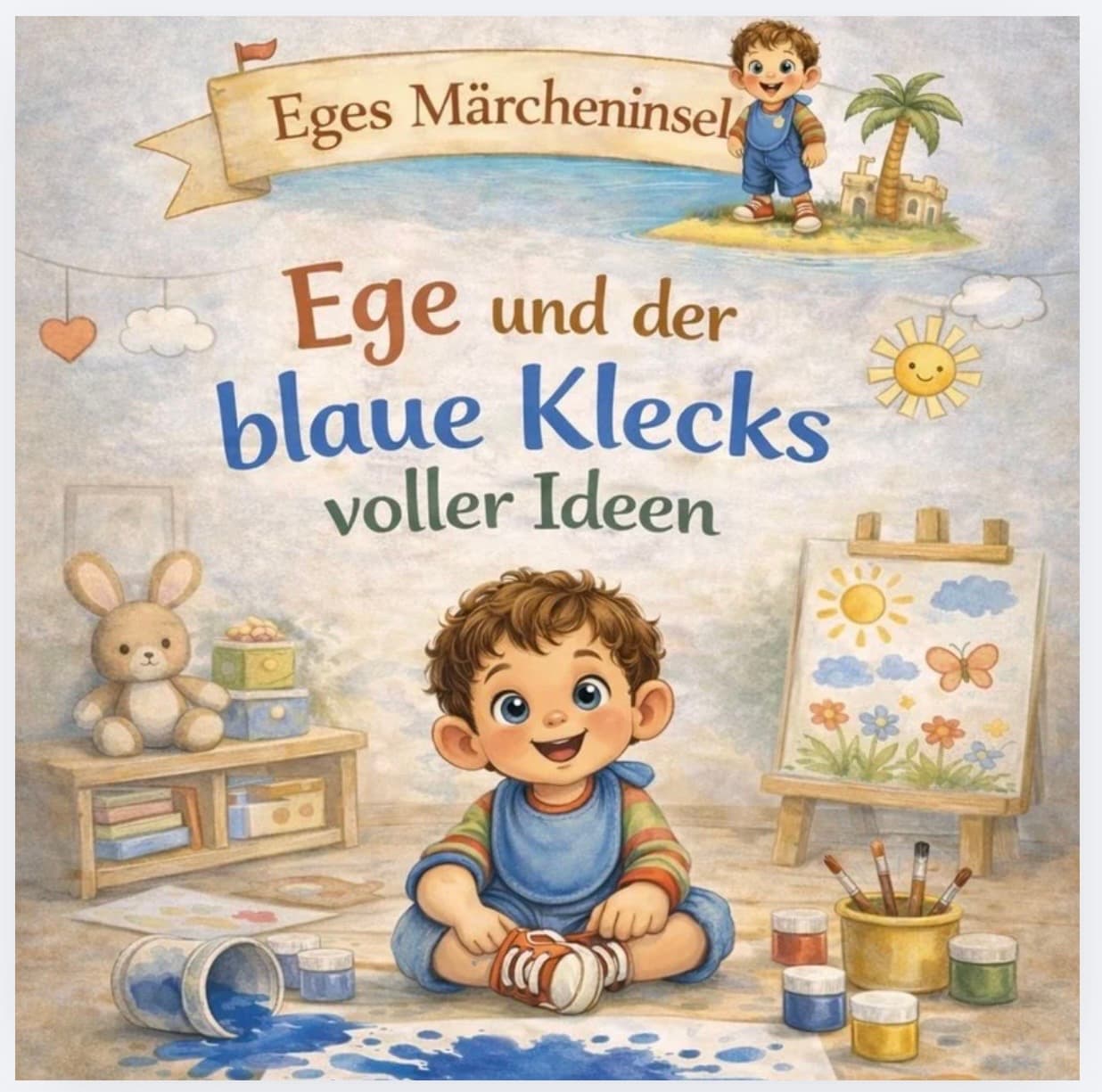 Buchcover — Ege und der blaue Klecks voller Ideen